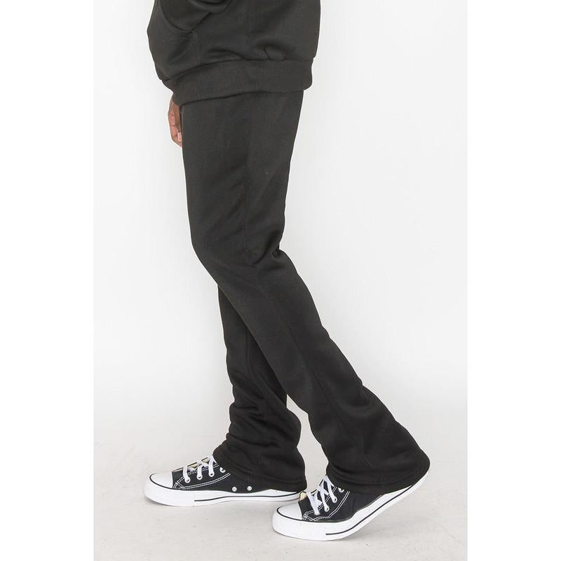 VICTORIOUS Flare Stacked Fleece Pants Menswear - Elastic Sweatpants