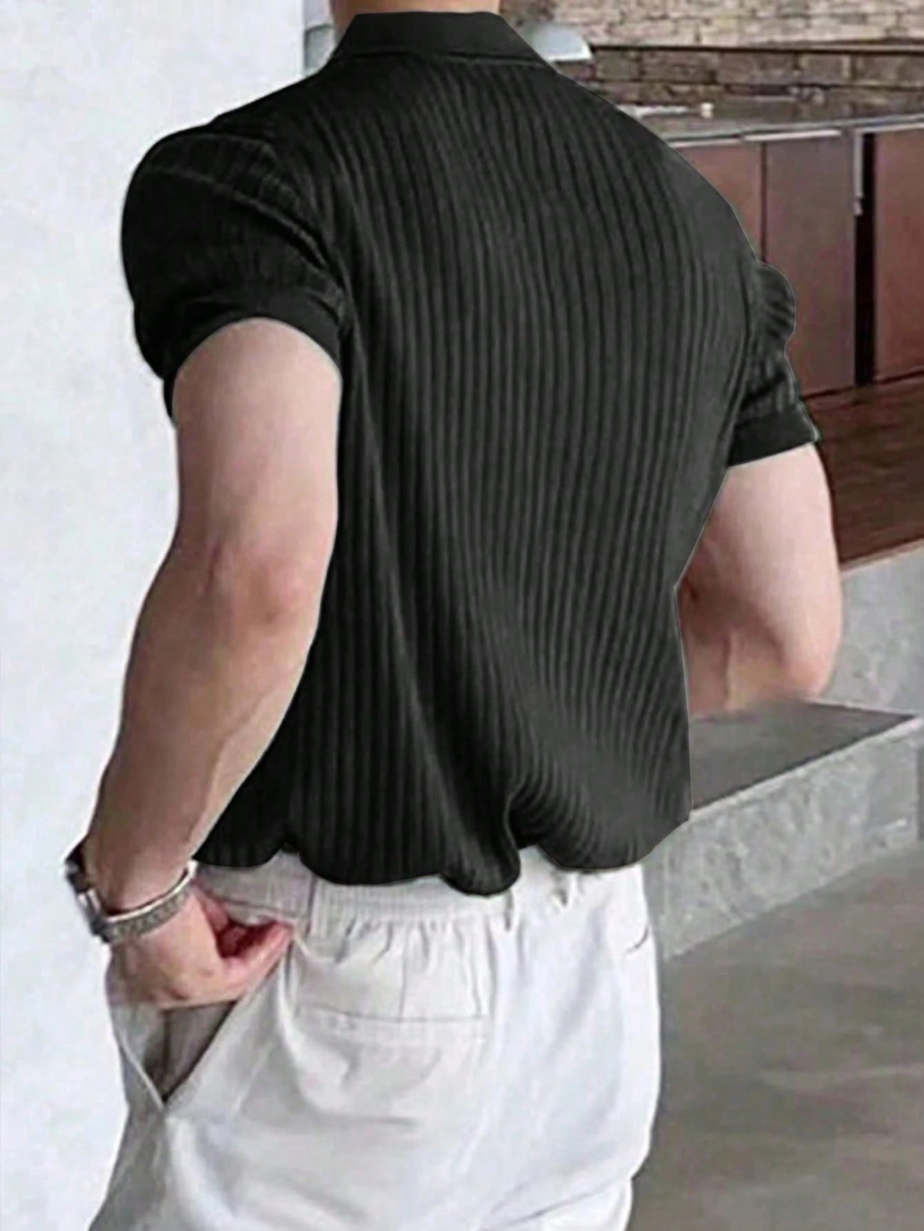 Manfinity Homme Men'S Solid Color Short Sleeve Casual/Business Polo Shirt