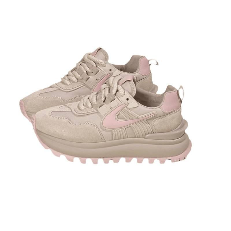 Zapatos Nike rosas con suela gruesa y livianos