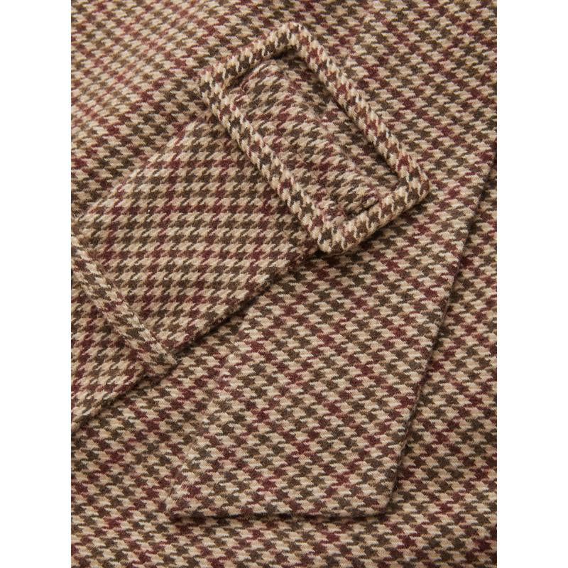 Cider Boat Neck Houndstooth Belted Mini Dress