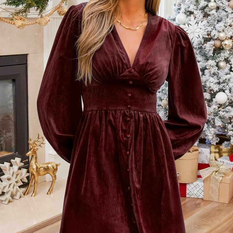 CUPSHE Blackfriday Twilight Grove Green Mini Fall Dress for Christmas Women 