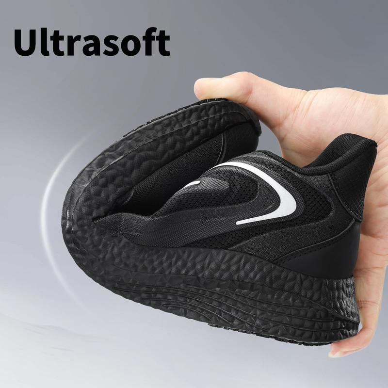 GUYISA Non Slip Work Shoes for Men Waterproof Food Service Sneakers Lightweight Chef Shoes Work Safety Footwear Zapatos Para Hombre De Trabajo Black Walking Durable Steel Toe Steel Toe Shoes